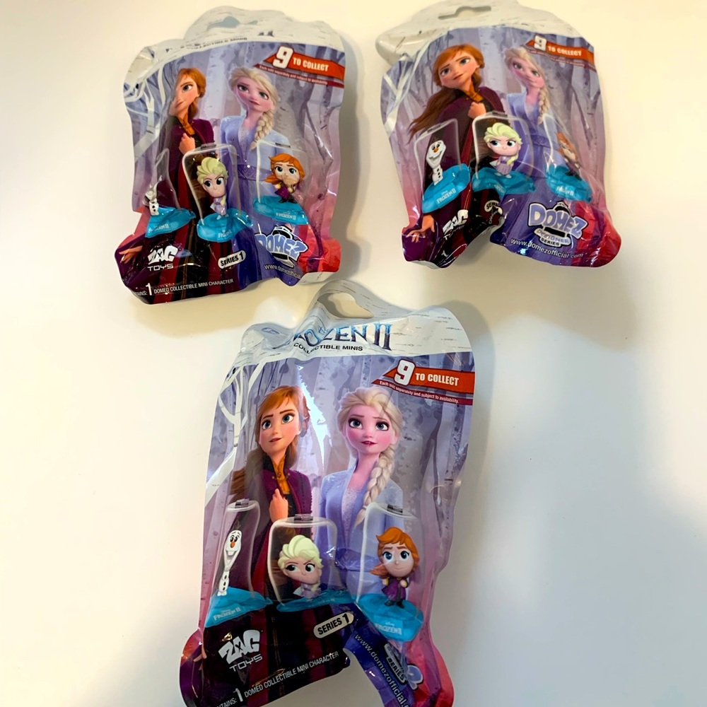 Disney Frozen II Domez series 1 collectible minis bundle of (3) blind bags